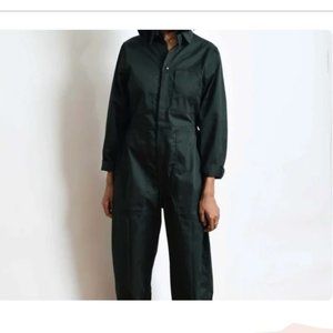 Vintage Coveralls in Dark Green Jumpsuit Flight Suit Boiler Suit